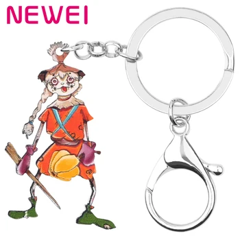 

Newei Acrylic Halloween Scarecrow Keychains Lightweight Long Trouser Keyring Jewelry For Women Kids Funny Gift Purse Decoration