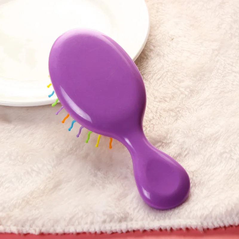 Новая расческа для волос для маленьких мальчиков и девочек, пластиковая расческа карамельного цвета, детская портативная Антистатическая Удобная Массажная расческа для головы - Цвет: Purple