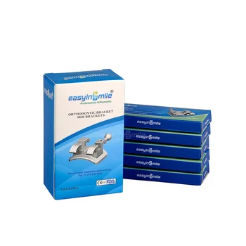 

EASYINSMILE 5Packs Orthodontic Metal Bracket MBT/Roth Dental Brackets 022 Mini Brace 20Pcs/Pack
