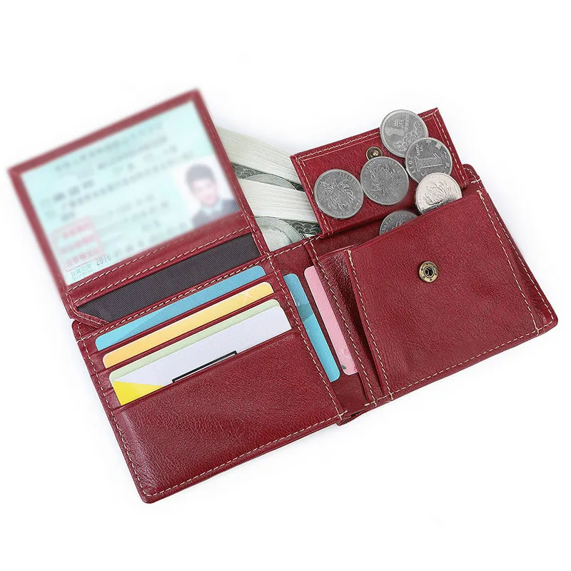 

GROJITOO Leather With Canvas Women Wallet Short Waterproof canvas leather Leisure splicing Wallet Large Capacity Card Purse