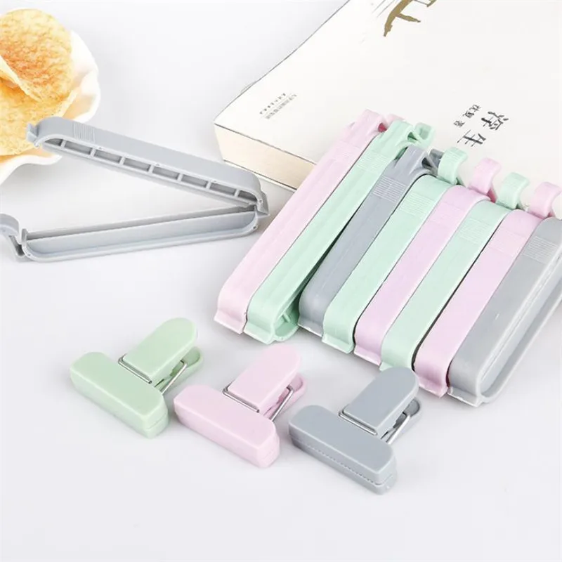 

12Pcs Creative Bag Clips Vacuum Sealing Clamp Food Sealer Portable Plastic Kitchen Tool Sealer Mini Food Storage Bag clips