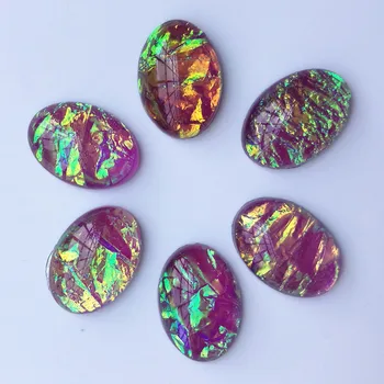 

Resin Stone Diameter 13x18mm Oval 44# high-quality Cabochon Dome Flat back beads DIY Jewelry Finding Cameo Pendant Setting