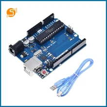 S ROBOT UNO R3 Official Box ATMEGA16U2+MEGA328P Chip For Arduino UNO R3 Development board + USB CABLE EC15