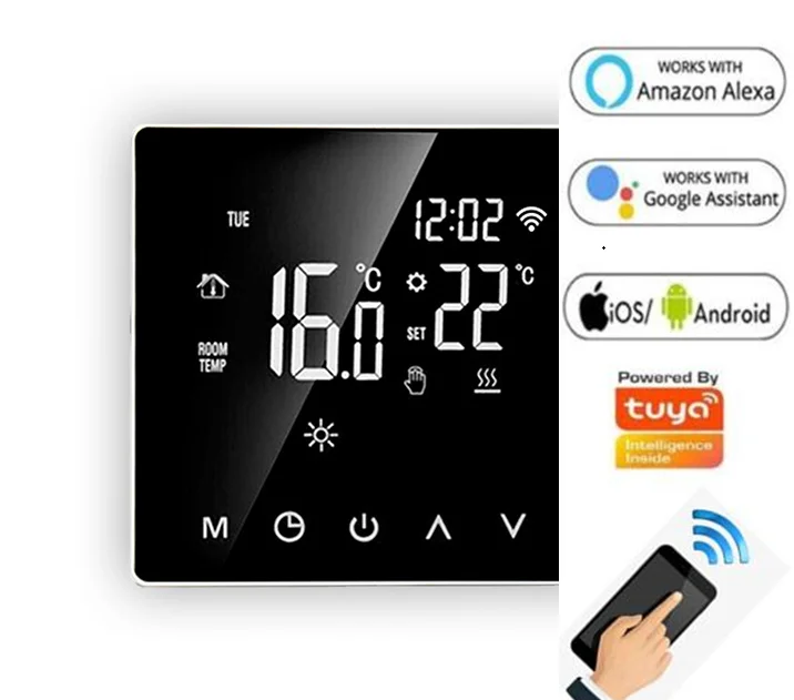 

Умный регулятор температуры пола Alexa Tuya Smart Life Google Home, термостат, 220 В