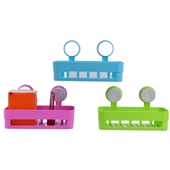 

Stainless Steel Sink Sucker Organizer Shelf Bathroom Wall Vacuum Suction Cup Sponges Storage Basket Kitchen Soap Towel Holder