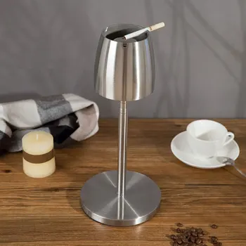 

1PC Windproof Ash Holder Stretchable Ashtray Stainless Steel Ashtray Thickened Tobacco Jar for Home Bar