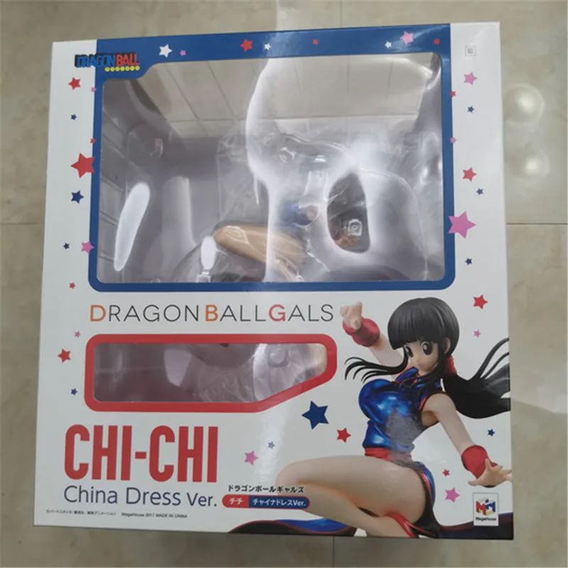 Мультфильм Dragon Ball Cheongsam Чичи Сон Гоку жена, дочь быка дьявола GK статуя ПВХ Коллекционная модель игрушки M3195