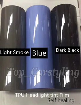 

Various Colors TPU Headlight Tint Film Self healing Car Motorbike Protection Covering PROTWRAPS 0.3x10m( 32ft length)