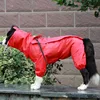 Impermeable grande para perros y mascotas, ropa impermeable para exteriores, capa de mono con capucha para perros pequeños y grandes, monos para lluvia, abrigo para perros ► Foto 3/6