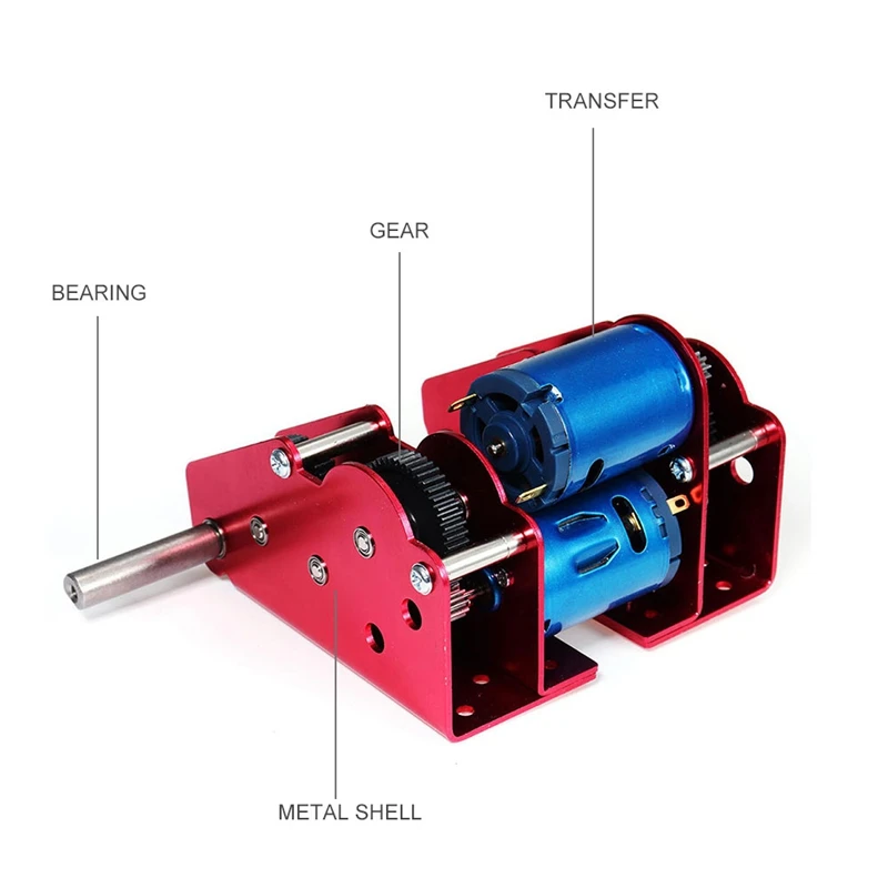 

Hot RC Tank Accessories Gearbox RC Tank Gearbox Bearings Drive 1:16 Steel Gear Metal Upgrade Assemble for HengLong Tool Convenie