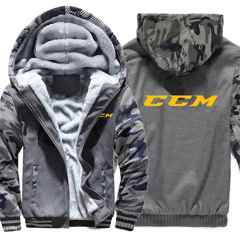 CCM Hoodies Camouflage sleeve Pullover Winter Jacket CCM Logo Sweatshirts Long Sleeve Coat 5