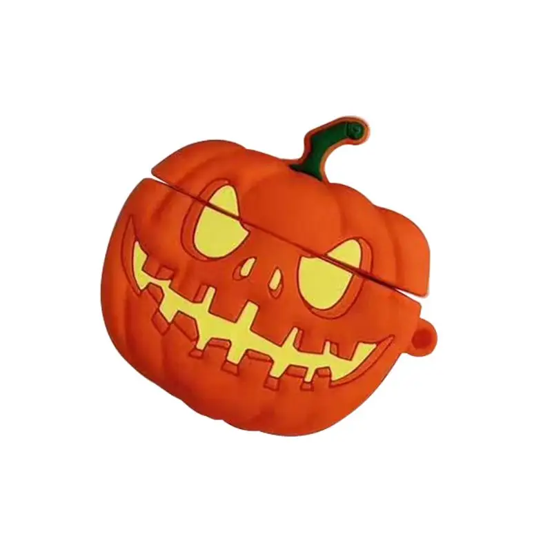 

Halloween Pumpkin Pattern Protective Case Shockproof Soft Silicone Cover Skin Protector for Airpods 1/2 Charging Box Accessories