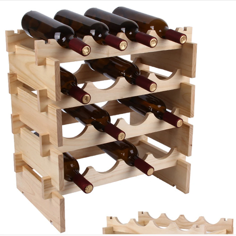 Thick Solid Wood Wine Rack Decoration Wine Cabinet Home Wine Bottle Rack Smooth Surface Perfect Home Kitchen Pantry Cabinet new