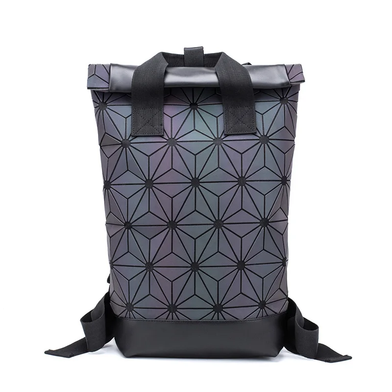 

Women backpack school bags for teenagers girls large capacity backpack for man geometric holographic refretion hand bag