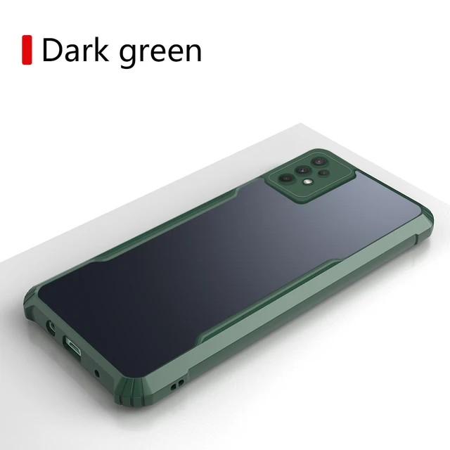 For Samsung Galaxy A72 A71 A52 A51 4G A50S A42 A32 A31 A21S A12 A10S A02 A30 A20 case clear armor shockproof acrylic phone cover 4