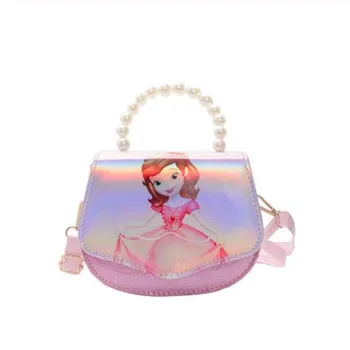

Kindergarten Girl Elsa Princess Shoulder Bag PU Children cartoon Sofia Handbags Travel Outlet Crossbody Bag