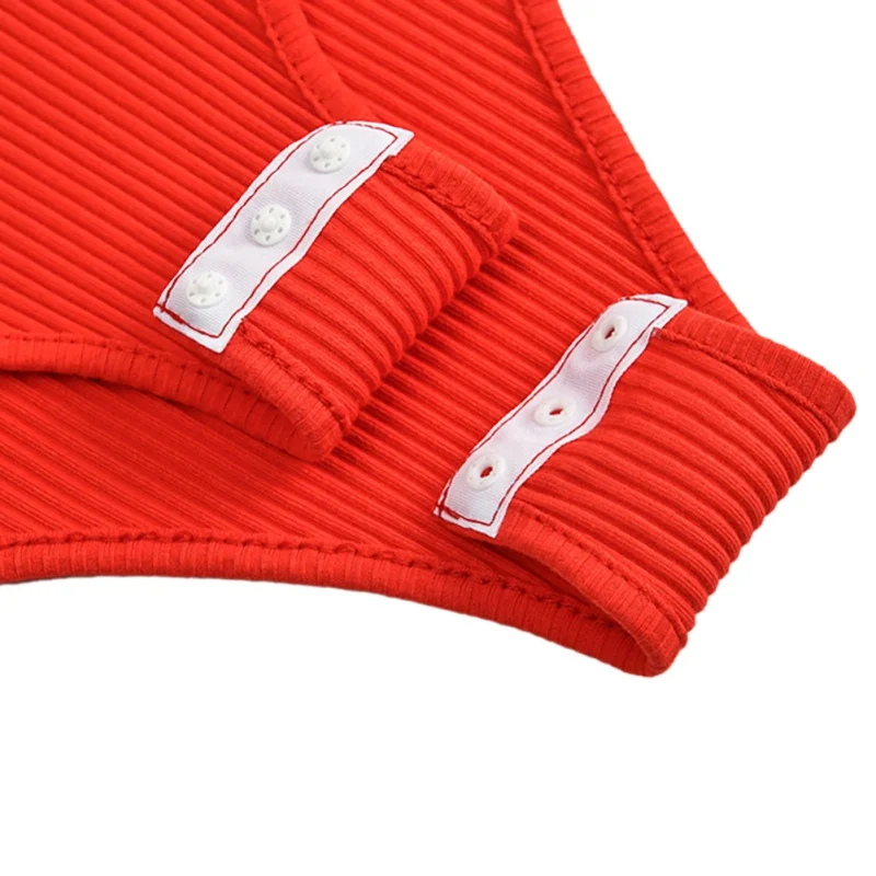 Sexy Sleeveless Solid Color Sexy Bodysuit Women Summer Romper Fashion2019 Strappy Square Collar Tank Body Female