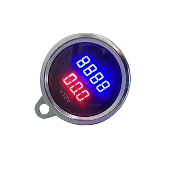 

Universal Motorcycle RPM Tachometer Electronic Digital LED Voltmeter Gauge