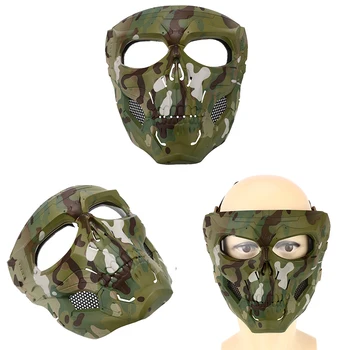 

3 Colors Paintball CS Game Mask Full Face Skull MaskTactical Outdoor Breathable Comfortable Full Face Skull Mask