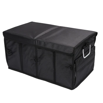 

Car Trunk Organizer Oxford Car Back Folding Portable Storage Tool Bag Multi-Use Food Organizers Auto Collapsible Storage Box - B