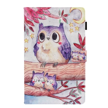 

Case For Samsung Galaxy Tab A 10.1 T510 T515 Owl Butterfly PU Leather Stand Flip Cover Folio Tablet Cases Card Slot Shockproof