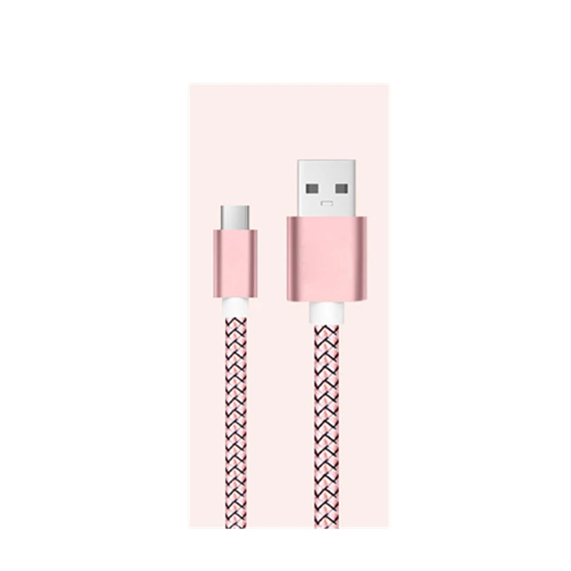 USB кабель для быстрой зарядки и синхронизации данных, зарядное устройство премиум класса, USB type-c линия для samsung Galaxy S9 A9+ NOTE 9 8 Bluboo S8 Plus S1 Maya Max - Тип штекера: pink