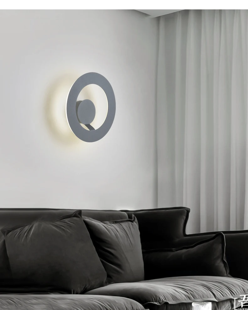 Dragonscence внутренний круглый светодиодный настенный светильник, украшение для гостиной, настенный светильник, источник, домашний светильник, светильник для чердака, лестничный светильник