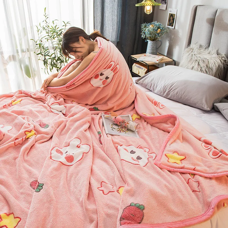 6 различных размеров s розовое одеяло Prnting узор полиэстер хлопок одеяло для Quuen King Размер Кровать теплый тип одеяло мех одеяло