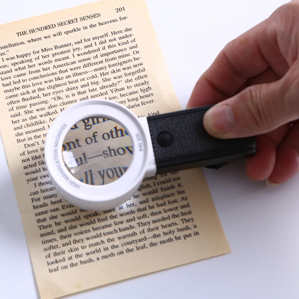 30X LED UV Currency Magnifier with Lanyard HD Magnifying Glass Reading Newspaper Loupe Illuminated Handheld Microscope Tools | Инструменты