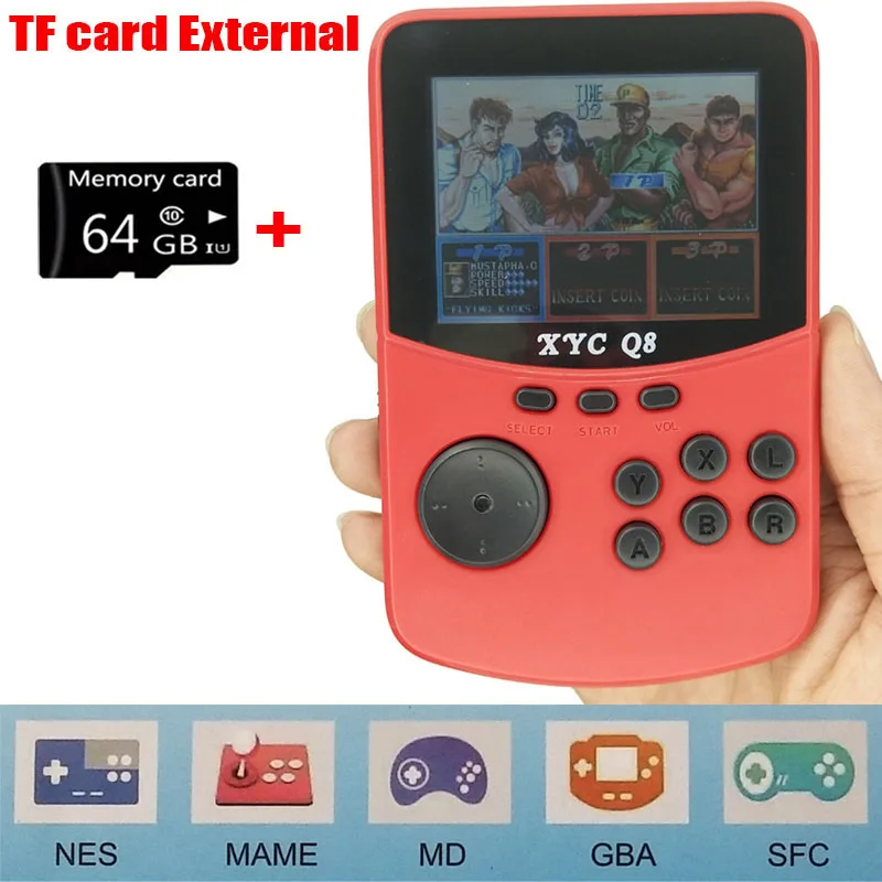 para Nes – Arcade de Código Jogador de Jogo Mame Aberto Handheld Retro Game Console Progresso Salvar Carga 512 m 64g tf Cartão Externo – md Gba Sfc