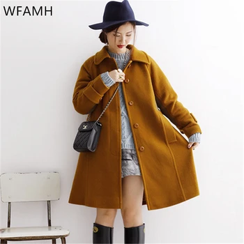 

Autumn and winter new Korean version of the retro was thin and thick woolen coat women's mid-length super thick wool 2020 new