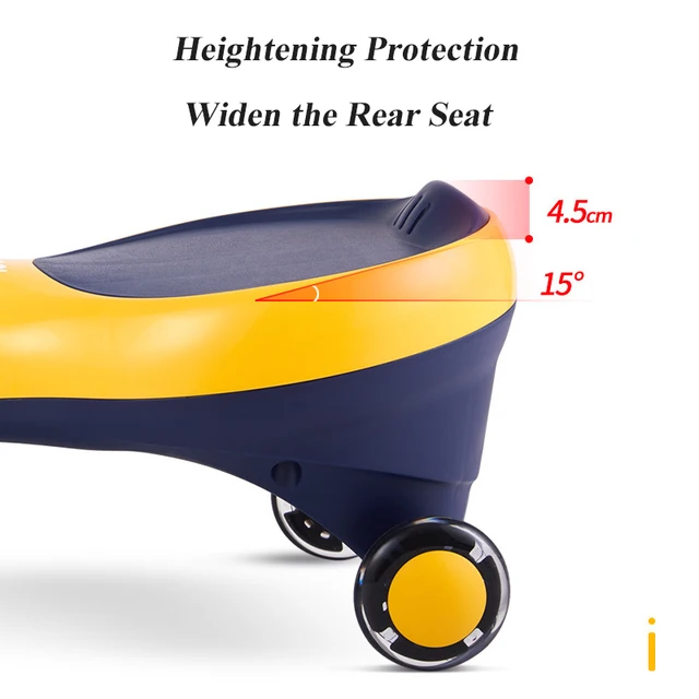 Doki Toy Infant Shining Children Swing Car 1-4 Years Old Children Twist Car Universal Wheel Baby Scooter Anti Rollover Tricycle 3