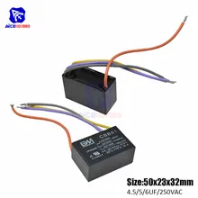 Diymore CBB61 AC 250V 4,5 мкФ/5 мкФ/6 мкФ ± 5% постоянной ёмкости, универсальный конденсатор 50/60Hz 4 провода ходовой конденсатор для вентиляторный двигатель кондиционера воздуха