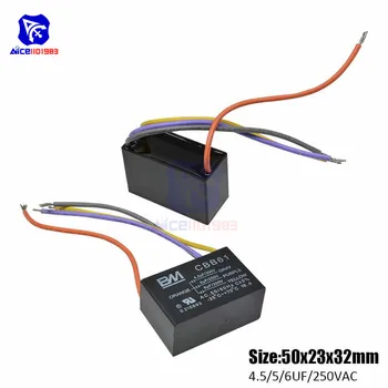 

diymore CBB61 AC 250V 4.5μF/5μF/6μF±5% Capacitance 50/60Hz 4 Wires Running Capacitor for Air Conditioner Fan Motor