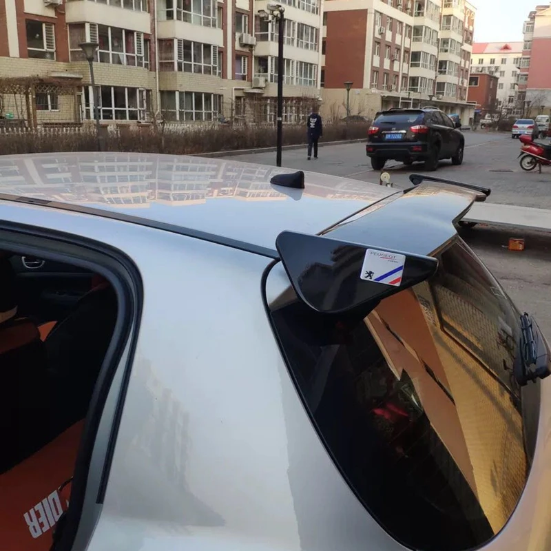 Для Peugeot 307 2014 2017ABS пластиковый Неокрашенный задний Багажник крыло спойлер на