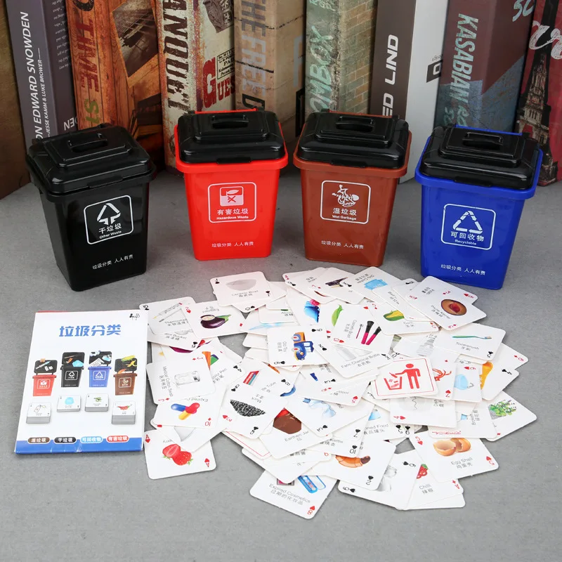 

Garbage Compartmental Toy Children'S Educational Early Childhood Toy Garbage Can Card Parent And Child Toy Garbage Compartmental