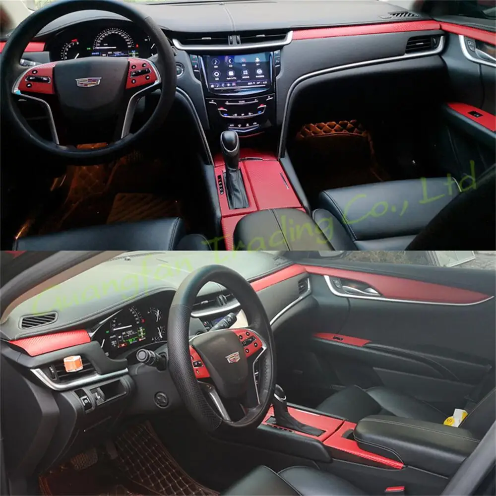 

Car-Styling 3D/5D Carbon Fiber Car Interior Cover Console Color Stickers Decals Products Parts Accessories For Cadillac XTS