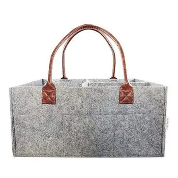 

Portable Foldable Felt Diaper Storage Bag Multifunction Kids Clothes Handbag For Baby Diaper Organizer Mom Nappy Bags Mummy Bag