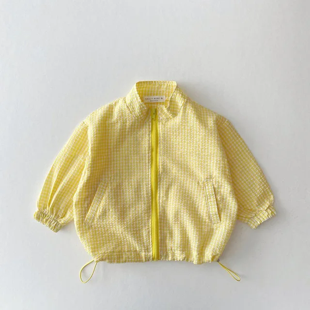 2022 New Girls Candy Color Sunscreen Jacket Summer Thin  Children Coat Loose Kids Boys Zipper Jacket 0-5 Year Children Clothing