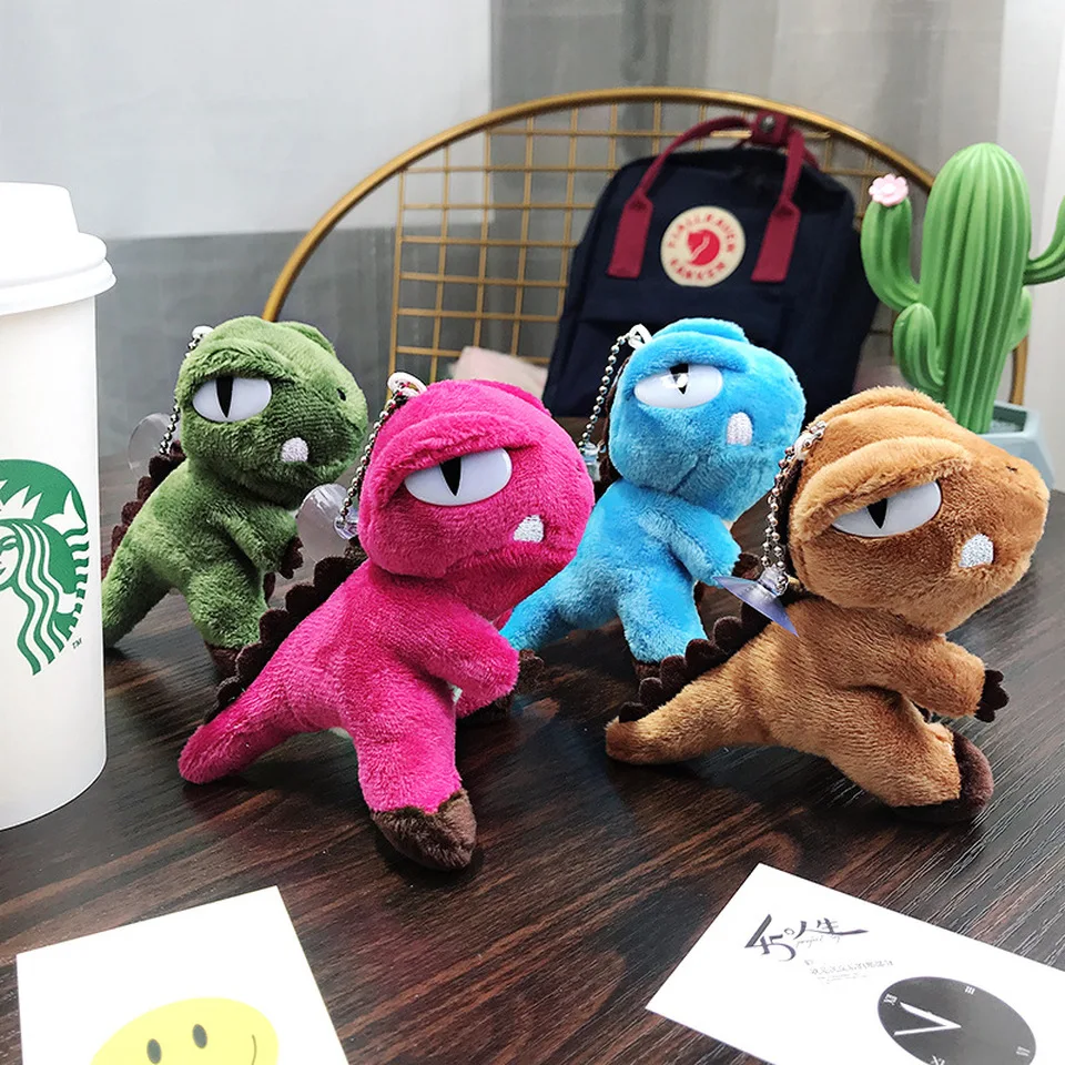 

Creative Cartoon Trend Plush Dinosaur Series Car Key Button Bag Accessories Gift Animals & Nature Plush with Keychain