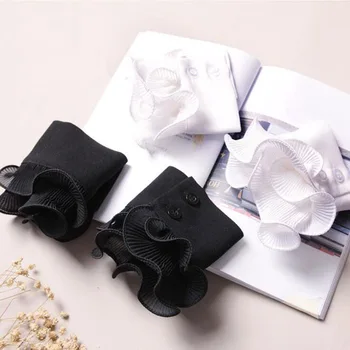 

Fake Sleeves Autumn Wild Sweater Decorative Sleeves Cotton Pleated Wrist Pleated Organ Fake Sleeves Universal Fake Cuff