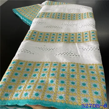 

2020 Latest Swiss Voile Lace Best Selling Cotton Lace Fabric With Stones For Woman African Lace Fabrics NA3270B-3