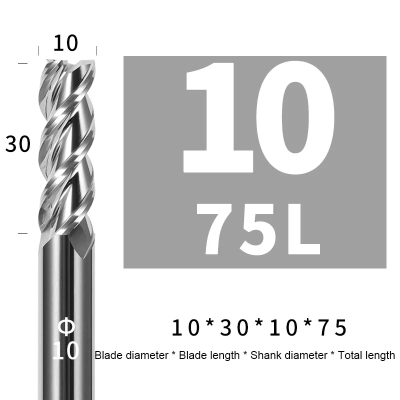 lathe spindle Carbide End Mill Aluminium HRC55 3F Milling Cutter Acrylic Wood Copper Plastic Cutting Tool CNC Maching Milling Tools Endmils bison lathe chucks Machine Tools & Accessories