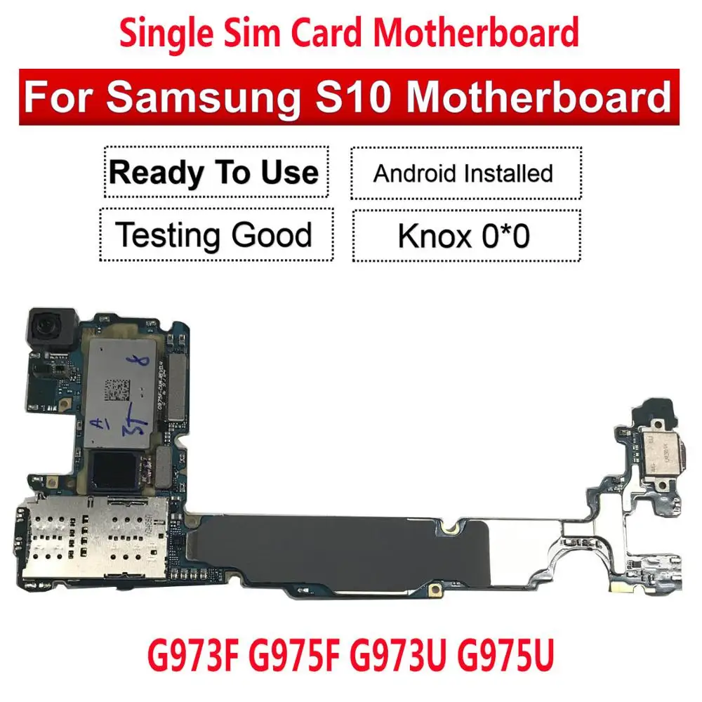 

BINYEAE Original 128GB Unlocked Logic Board Replacement For Samsung Galaxy S10 Plus G975F G975U G973U G973F S10+ Motherboard