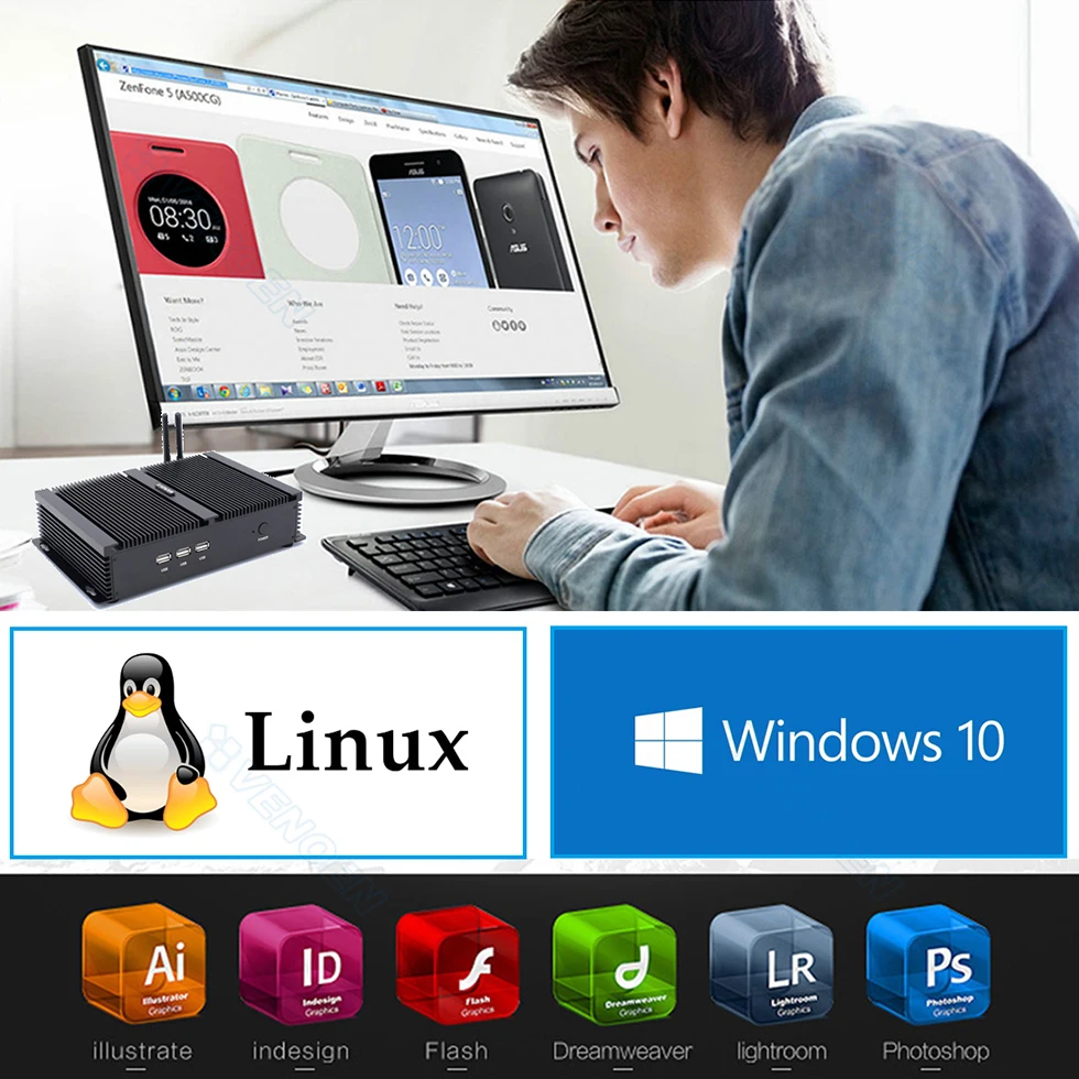 Compact Mini ITX Desktop PC with Intel Core i5/i3/i7 Processors, RS232 COM, HDMI, VGA, Wall Mountable Design, and WiFi Connectivity Description Image.This Product Can Be Found With The Tag Names Barebone Mini PC, Computer Office, Mini itx computer core
