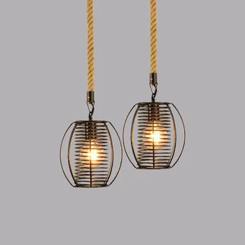 

Nordic Restaurants Pendant Lamps for Living Room Lights Bar Hemp Rope Pendant Light Home Decor Suspension Lamps