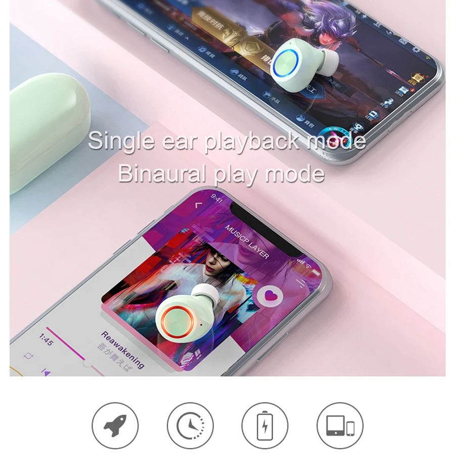 Macaron tws 5.0 bluetooth sem fio fone