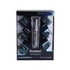 Kemei 11 In 1 Multifunctional Men's Grooming Kit Electric Clipper Hair Trimmer for Nose Ear Beard Razor LCD Display Powerful 6