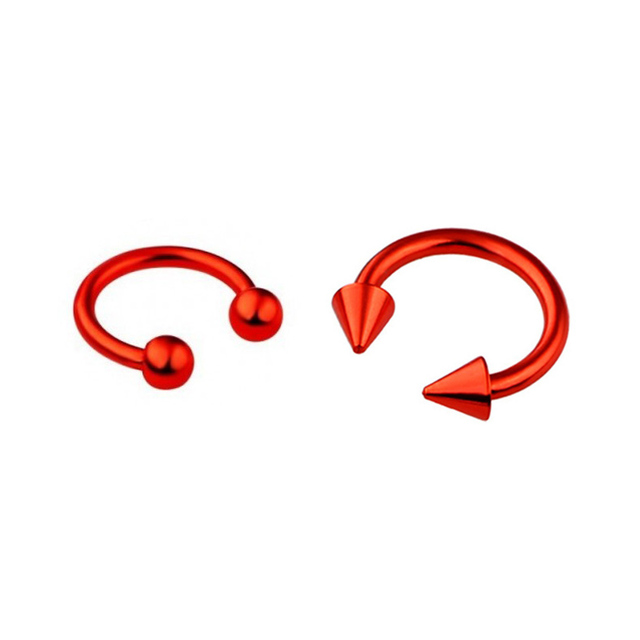 Cone Spike Horseshoe Circular Septum Nose Ring Surgical Steel Nipple Hoops Nose Lips Eyebrow Ear Piercing Body Jewelry