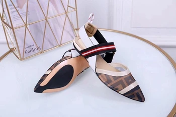 

2020F Flat Platform Sandals Luxury Leather High Quality Ladies Shoes Woman Zapatos De Calzado Mujer Sandalia Feminina Modis